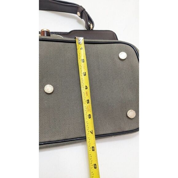 Authentic BVLGARI Isabella Rosselini Gray Brown Multi Jacquard Leather Handbag - Picture 11 of 11